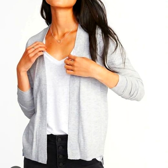 Old Navy Light Gray Open-Front Cardigan, Size Xs. - Picture 1 of 4